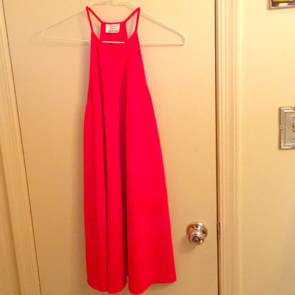 Bright orange/red sundress